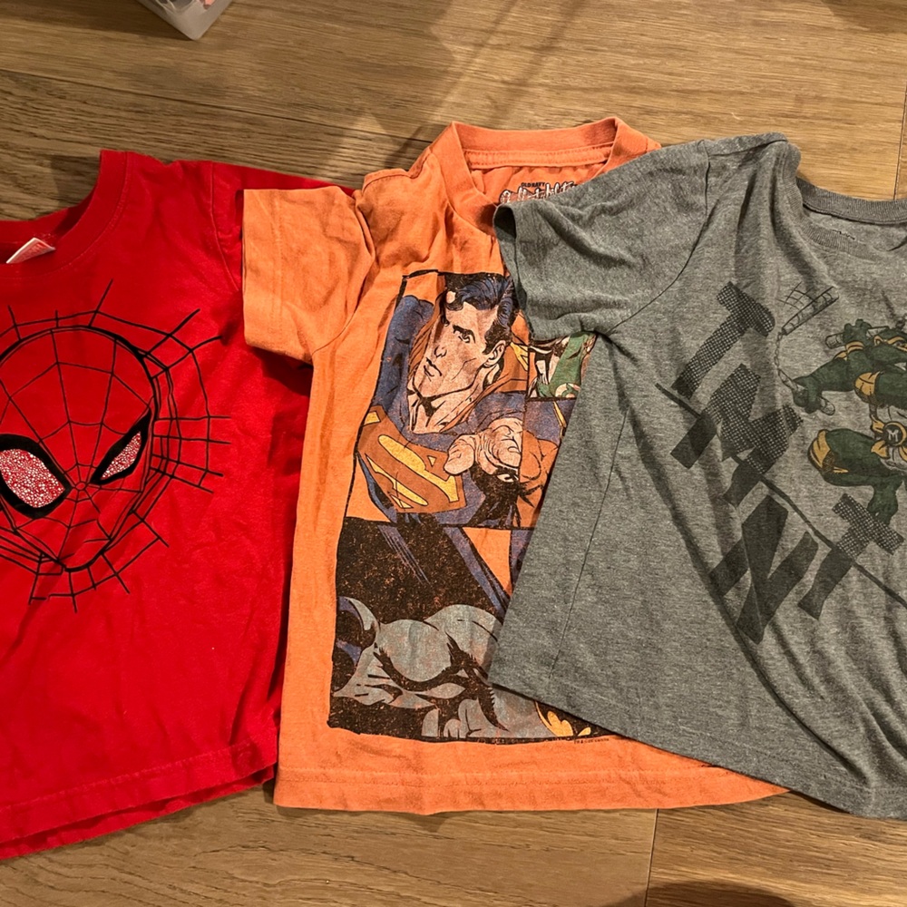 3 Pack Toddler Boy Superhero Shirts